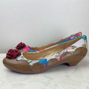 Vintage Poetic Licence Cherry Blossom Floral Rockabilly Kitten Heels
